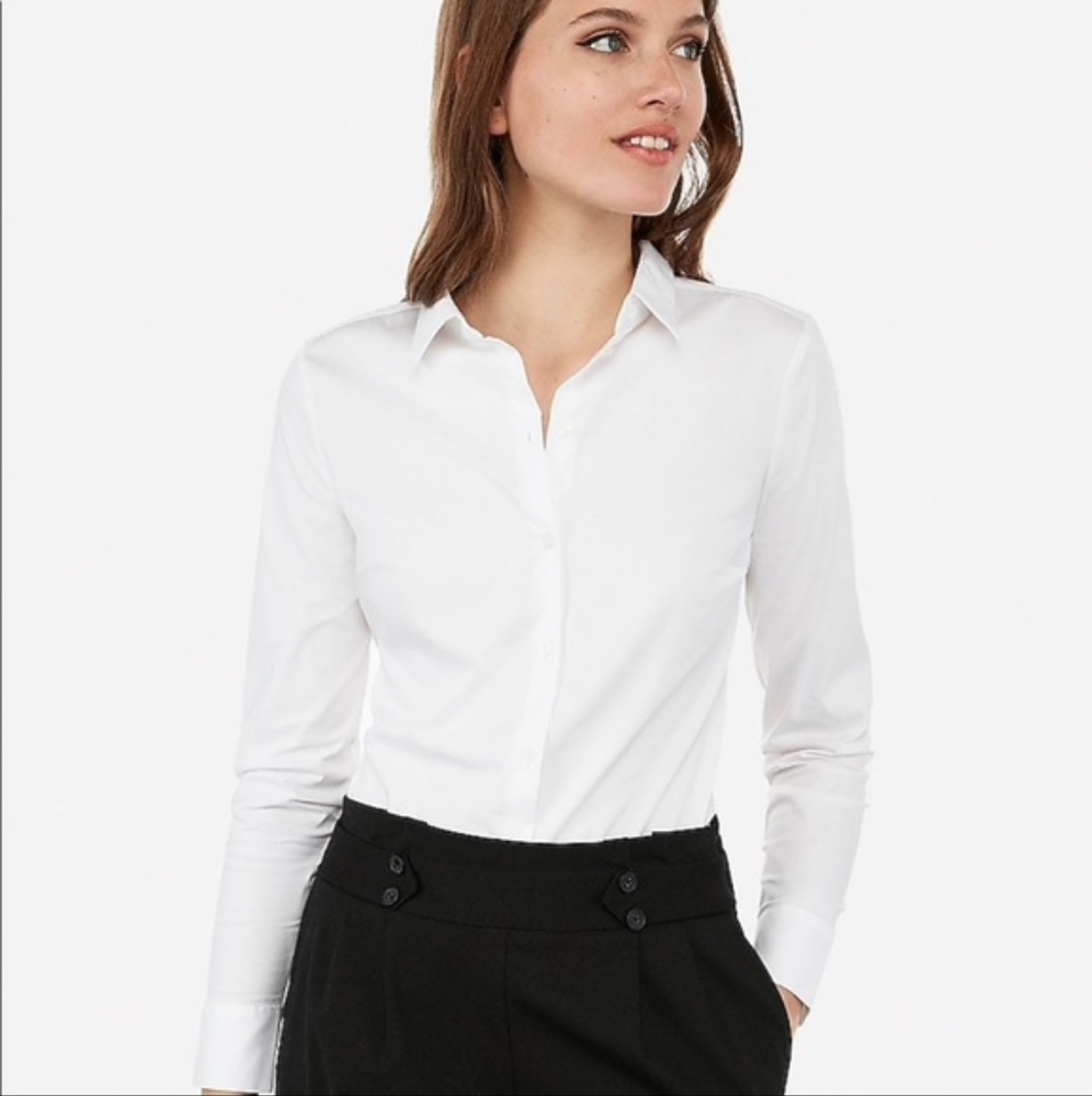 Express Original The Essential Shirt in XXS White